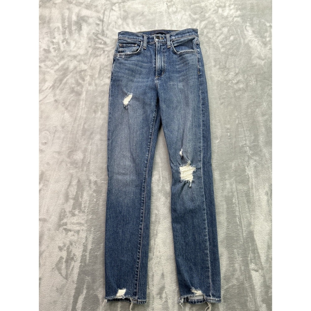 Joes Jeans Womens Sz 24 Blue Jeans The Luna High Rise Cigarette Ankle Distressed